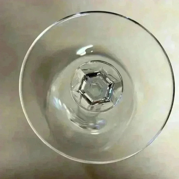 2 Towle Lead Crystal Water/Wine Glasses Pattern "Tudor" - Picture 7 of 8